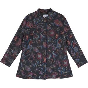 Vintage The Tog Shop Women's Multicolor Floral Brocade Blazer Jacket Medium Boho